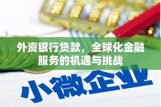 工业园区外资银行贷款，全球化金融服务的机遇与挑战