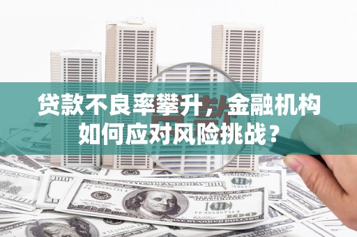 工业园区贷款不良率攀升，金融机构如何应对风险挑战？