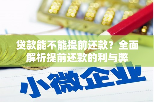 工业园区贷款能不能提前还款？全面解析提前还款的利与弊