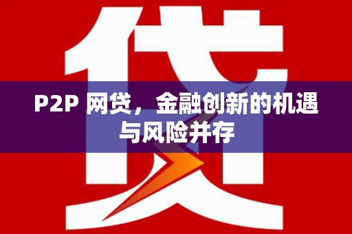 工业园区P2P 网贷，金融创新的机遇与风险并存