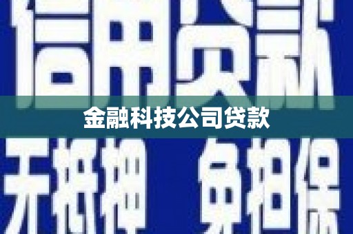 工业园区金融科技公司贷款